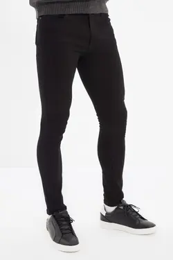 شلوار جین اسلیم فیت مردانه مشکی برند TRENDYOL MAN کد 1649173618