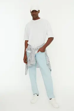 شلوار جین Relax آبی روشن مردانه برند TRENDYOL MAN کد 1649173617