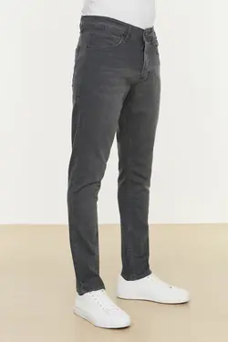شلوار جین اسلیم فیت خاکستری آنتراسیت مردانه برند TRENDYOL MAN کد 1649173593