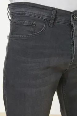 شلوار جین اسلیم فیت خاکستری آنتراسیت مردانه برند TRENDYOL MAN کد 1649173593
