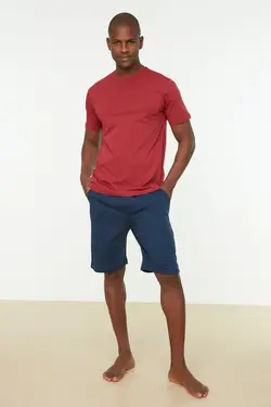 لباس راحتی بافتنی متناسب مردانه زرشکی برند TRENDYOL MAN کد 1649118558