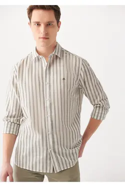 پیراهن اسلیم فیت مشکی برند Mavi کد 1649067312