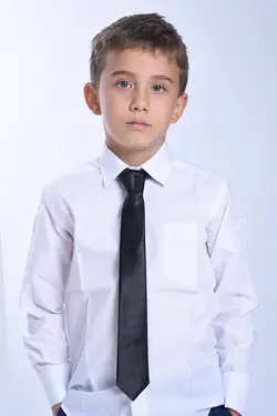 کراوات ساده بچه گانه ساتن مشکی جدا شدنی برند FATELLA کد 1649362589