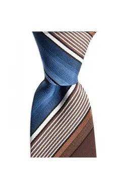 کراوات ابریشم راه‎راه قهوه‎ای سانتی متر برند 1001 Kravat کد 1649361912