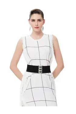 کمر پیراهن کمربند سیاه کرست دور زنانه پلاستیکی برند Beltingo کد 1649345888