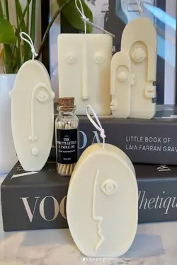 شمع معطر صورت بلند طراحی پودر سفید انسان برند Angel Mum کد 1649324949