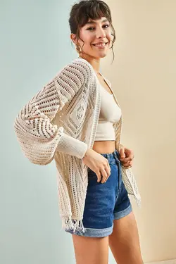 بافتنی طرح‎دار زنانه برند Bianco Lucci کد 1649288728