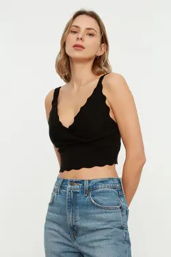 ست بافتنی بلوز- بافت مشکی برند TRENDYOLMİLLA کد 1649290388