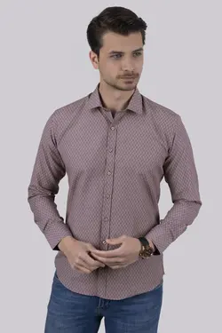 پیراهن جعبه‎دار رنگ گل رز مردانه برند Etikmen کد 1649295918