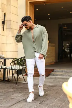 پیراهن گشاد بافتنی یشمی برند outfiit man کد 1649295787