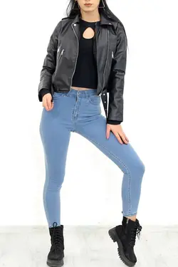 کت چرم کمربند‎دار مشکی برند Lukas کد 1649539088