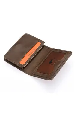 طرح کهنه شده جا کارتی چرم 100% اصل برند Westpolo کد 1649519167