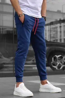 شلوار راحتی ساده سرمه ای مردانه برند Madmext کد 1649518438