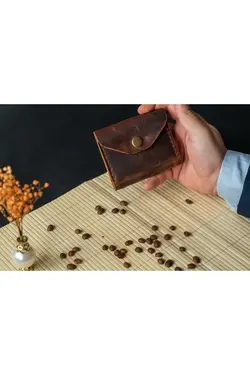 جا کارتی چرم اصل دست ساز دستی برند fiore design کد 1649517967