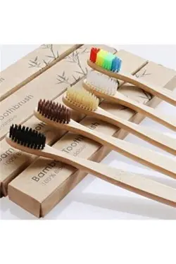 بسته مسواک بامبو چوب 10lu ضد باکتری برند Smyak کد 1649465766