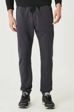 شلوار راحتی اسپرت راحت کمر روزانه کشی پاچه خاکستری آنتراسیت استاندارد مردانه برند Altınyıldız Classics کد 1649480227