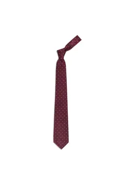 کراوات ابریشم طرح‎دار زرشکی 8cm برند 1001 Kravat کد 1649612467