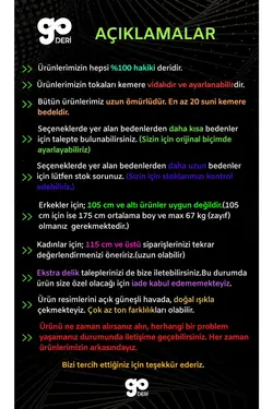 کرم کمربند دار جیر رنگ چرم اصل 4cm برند GoDeri کد 1649610787