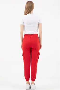 شلوار راحتی کشی پاچه قرمز زنانه برند sesta کد 1649609048
