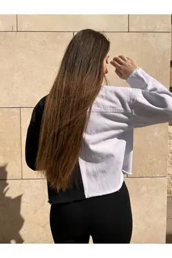 کت برش سفید مشکی برند BearCollection کد 1649602813