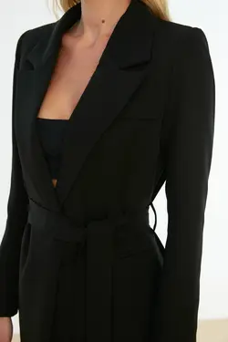 کت طرح‎دار مشکی برند TRENDYOLMİLLA کد 1649602629