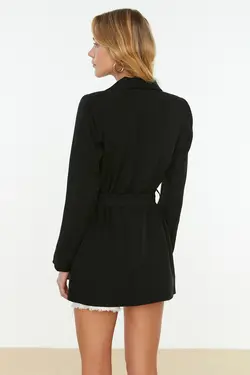 کت طرح‎دار مشکی برند TRENDYOLMİLLA کد 1649602629