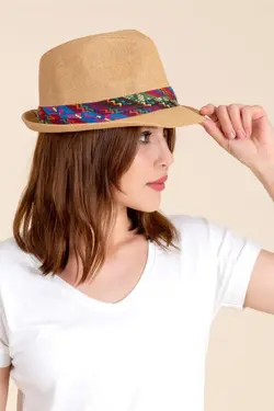 کلاه حصیری قهوه ای برند LadyColor کد 1649691249