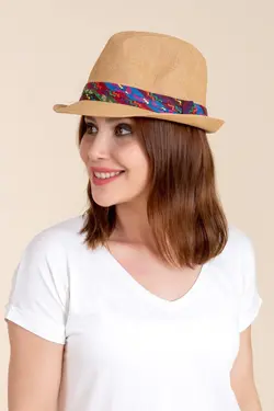 کلاه حصیری قهوه ای برند LadyColor کد 1649691249