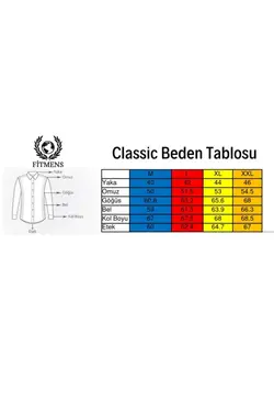 پیراهن آستین کوتاه مردانه کلاسیک برند Fitmens کد 1649692448