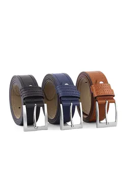 کمربند چرم دوخت رنگ مشکی مردانه برند POLO Rucci کد 1649788266