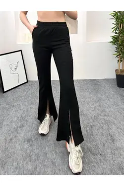 شلوار چاک دار مشکی زنانه برند Avanti کد 1649786414