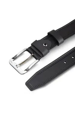 کمربند چرم اصل مشکی مردانه 4cm برند Goay کد 1649787932