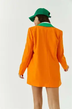 کت گارنیلی نارنجی زنانه برند Tuba Butik کد 1649783526