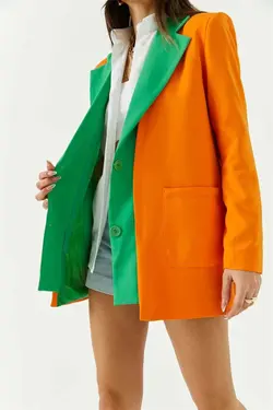 کت گارنیلی نارنجی زنانه برند Tuba Butik کد 1649783526