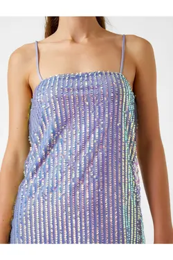 پیراهن کوچک پولک دوز پولکی بند‎دار برند Koton کد 1649782147