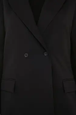 کت طرح‎دار جیبدار مشکی برند TRENDYOL MODEST کد 1649783715