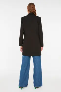 کت طرح‎دار جیبدار مشکی برند TRENDYOL MODEST کد 1649783715