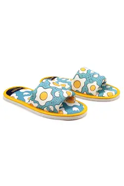 دمپایی لژدار تخم مرغ نرم جلو طرح‎دار روشن سبز برند Chochili کد 1649718427