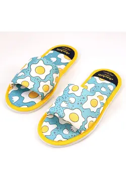 دمپایی لژدار تخم مرغ نرم جلو طرح‎دار روشن سبز برند Chochili کد 1649718427