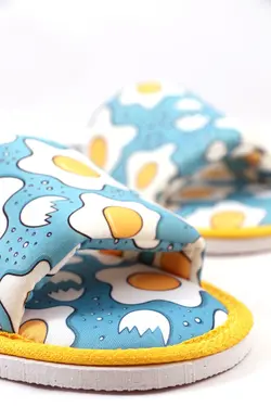 دمپایی لژدار تخم مرغ نرم جلو طرح‎دار روشن سبز برند Chochili کد 1649718427