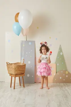 دامن از پشت پنبه روبان دار رنگی صورتی دخترانه برند Babyjoko کد 1649887992