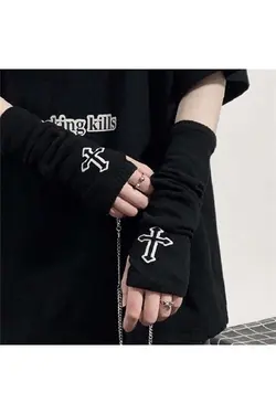 کراس انگشت نصفه نوع دوتایی مشکی برند Köstebek کد 1649877314