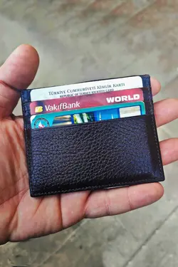 کیف پول جا کارتی قهوه‎ای چرم اصل برند VANİLLA COLLECTİON کد 1649875088