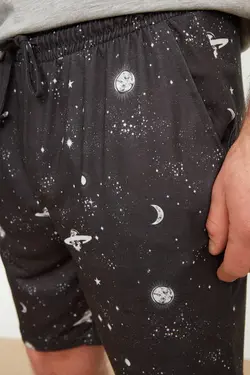 لباس راحتی متناسب چاپی طوسی مردانه برند TRENDYOL MAN کد 1649860389