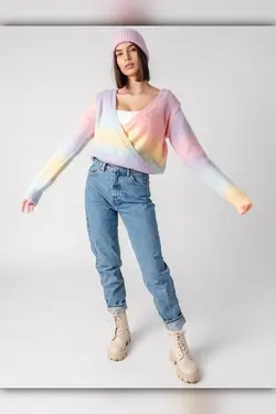بلوز بافتنی نخی ابریشم سری برند TEORA FASHION کد 1649780047