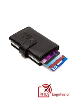 کیف پول جا کارتی چرم مشکی مردانه برند Newish Polo کد 1649233089
