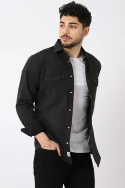 پیراهن جین دکمه‎دار دکمه دار ترکیبی برند Stilkombin کد 1649946726