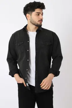 پیراهن جین دکمه‎دار دکمه دار ترکیبی برند Stilkombin کد 1649946726