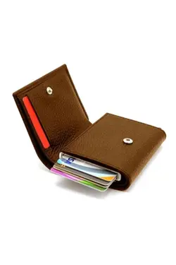 کیف پول چرم مصنوعی شتری جا کارتی مردانه برند Walle's Polo کد 1650054647