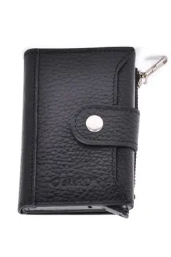 قسمته سکه جا کارتی چرم مشکی برند GUARD کد 1650053541